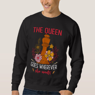 De koningin gaat waar ze maar wil trui