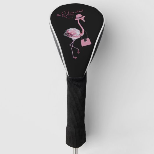 De koningin heeft de stijlvolle chique roze flamin golfheadcover (Voorkant)