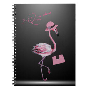 De koningin heeft de stijlvolle chique roze flamin notitieboek