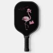 De koningin heeft de stijlvolle chique roze flamin pickleball paddle (Voorkant)