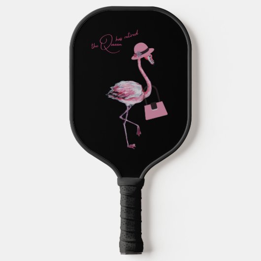 De koningin heeft de stijlvolle chique roze flamin pickleball paddle (Voorkant)