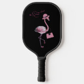 De koningin heeft de stijlvolle chique roze flamin pickleball paddle (Achterkant)
