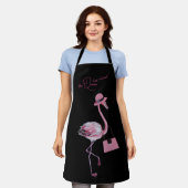 De koningin heeft de stijlvolle chique roze flamin schort (Gedragen)