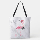 De koningin heeft de stijlvolle chique roze flamin tote bag (Achterkant)