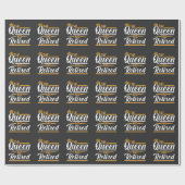 De koningin heeft de vrouwelijke grappige gepensio cadeaupapier (Vlak)