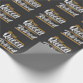 De koningin heeft de vrouwelijke grappige gepensio cadeaupapier (Hoek)