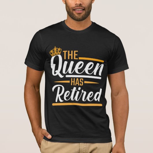 De koningin heeft de vrouwelijke grappige gepensio t-shirt (Voorkant)