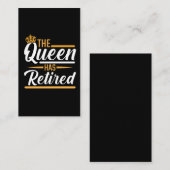 De koningin heeft de vrouwelijke grappige gepensio visitekaartje (Voorkant / Achterkant)