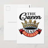 De koningin heeft de vrouwelijke pensioen briefkaart (Voorkant / Achterkant)