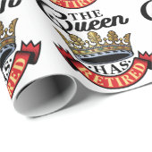 De koningin heeft de vrouwelijke pensioen cadeaupapier (Rol Hoek)