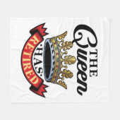 De koningin heeft de vrouwelijke pensioen fleece deken (Voorkant (Horizontaal))