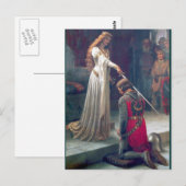 De koningin het knighting ridder van de dame briefkaart (Voorkant / Achterkant)