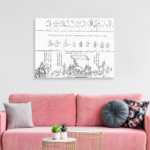 De koningin in in haar nest canvas afdruk (Insitu (Woonkamer))