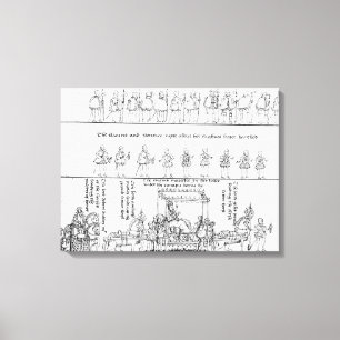 De koningin in in haar nest canvas afdruk