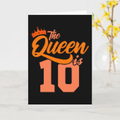 DE KONINGIN IS 10 JAAR OUD 10e Verjaardag Dochter Kaart (Gele Bloem)