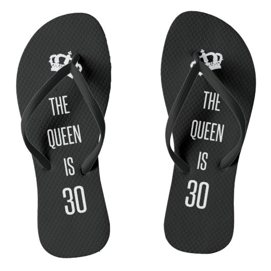 De koningin is 30 teenslippers (Voetbed)