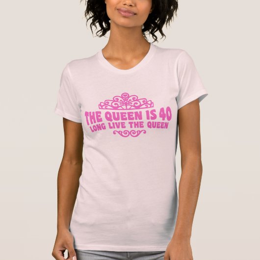 De koningin is 40 t-shirt (Voorkant)