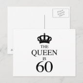 De koningin is 60 briefkaart (Voorkant / Achterkant)