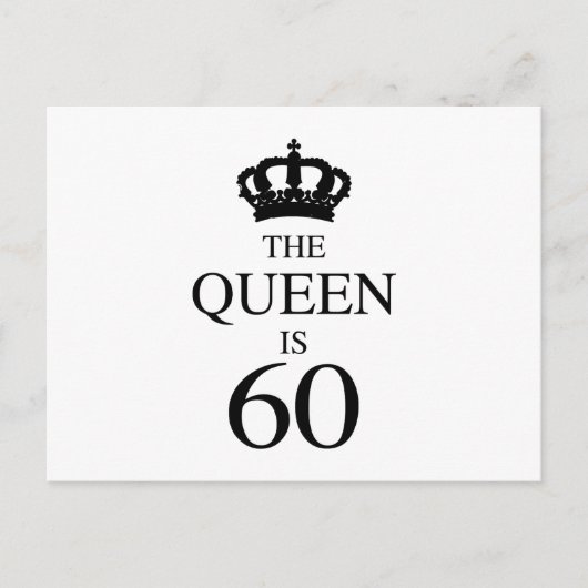 De koningin is 60 briefkaart (Voorkant)