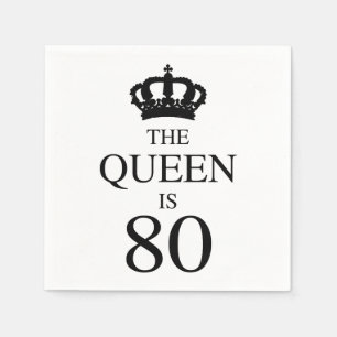 De koningin is 80 servetten