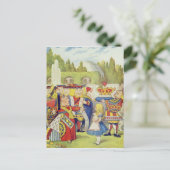 De koningin is gekomen. En is ze niet boos." Briefkaart (Staand voorkant)