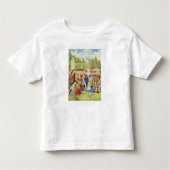 De koningin is gekomen. En is ze niet boos." Kinder Shirts (Voorkant)