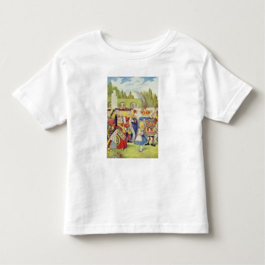 De koningin is gekomen. En is ze niet boos." Kinder Shirts (Voorkant)