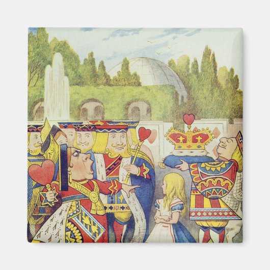 De koningin is gekomen. En is ze niet boos." Magneet (Voorkant)