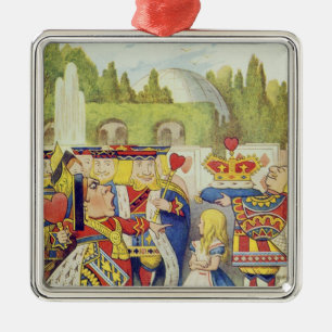 De koningin is gekomen. En is ze niet boos." Metalen Ornament