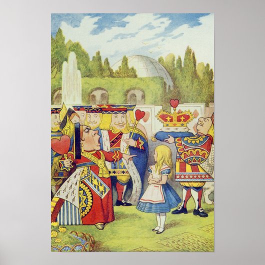 De koningin is gekomen. En is ze niet boos." Poster (Voorkant)