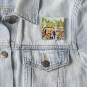 De koningin is gekomen. En is ze niet boos." Vierkante Button 5,1 Cm (In situ)