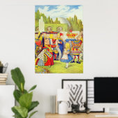 De koningin is gekomen. Full Colour Poster (Thuiskantoor)
