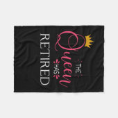 De koningin is met pensioen gegaan met ouderdomsge fleece deken (Voorkant (Horizontaal))