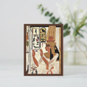 de koningin nefertari in de gebedsrust door maler  briefkaart (Staand voorkant)