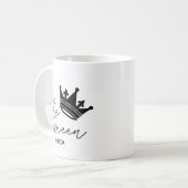De koningin Persoonlijke Kroon Mok Geschenk vrouw (Voorkant links)