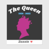 De Koningin Silhouet Geboren Overleden Data Design Sticker (Vel)
