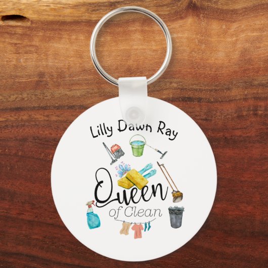 De koningin van Clean Sleutelhanger (Achterkant)