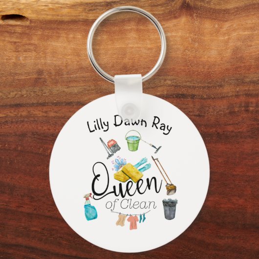 De koningin van Clean Sleutelhanger (Voorkant)