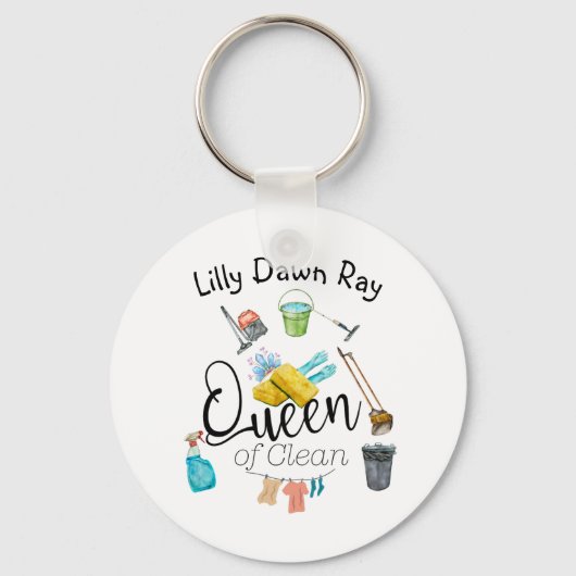 De koningin van Clean Sleutelhanger (Achterkant)