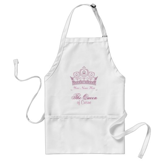 De koningin van Cuisine Standaard Schort (Voorkant)