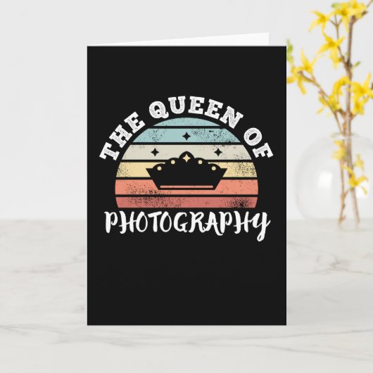 De Koningin van de Fotografie Moederdag Cadeaus Kaart (Gele Bloem)