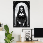 De koningin van de Graveyard | AI Art Poster (Thuiskantoor)