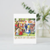 De Koningin van de Harten in Wonderland Briefkaart (Staand voorkant)