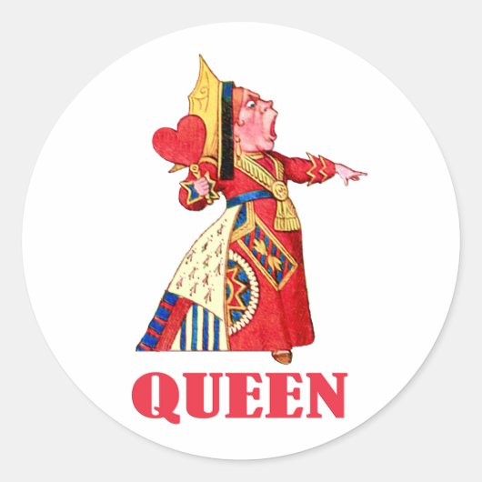 DE KONINGIN VAN DE HOND RONDE STICKER (Voorkant)