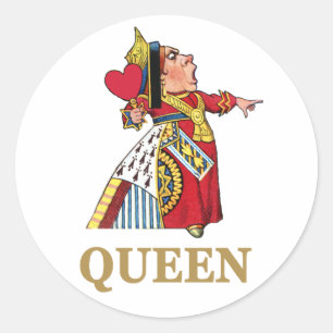 DE KONINGIN VAN DE HOORZITTEN IS GROOT EN BELAST! RONDE STICKER