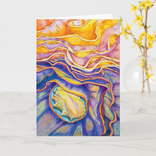 De Koningin van de kroonslak Kaart (Gele Bloem)