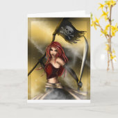 De Koningin van de piraat met Vlag Kaart (Gele Bloem)