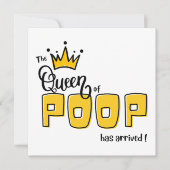 De koningin van de POOP is aangekomen geboorte aan Kaart (Voorkant)