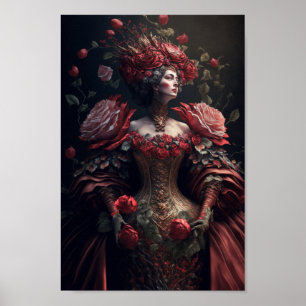 De koningin van de Rozen Poster