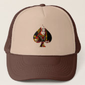 De koningin van de schoppen trucker pet (Voorkant)